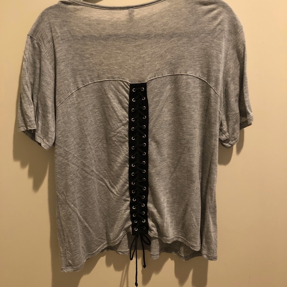 LF LACE UP TOP